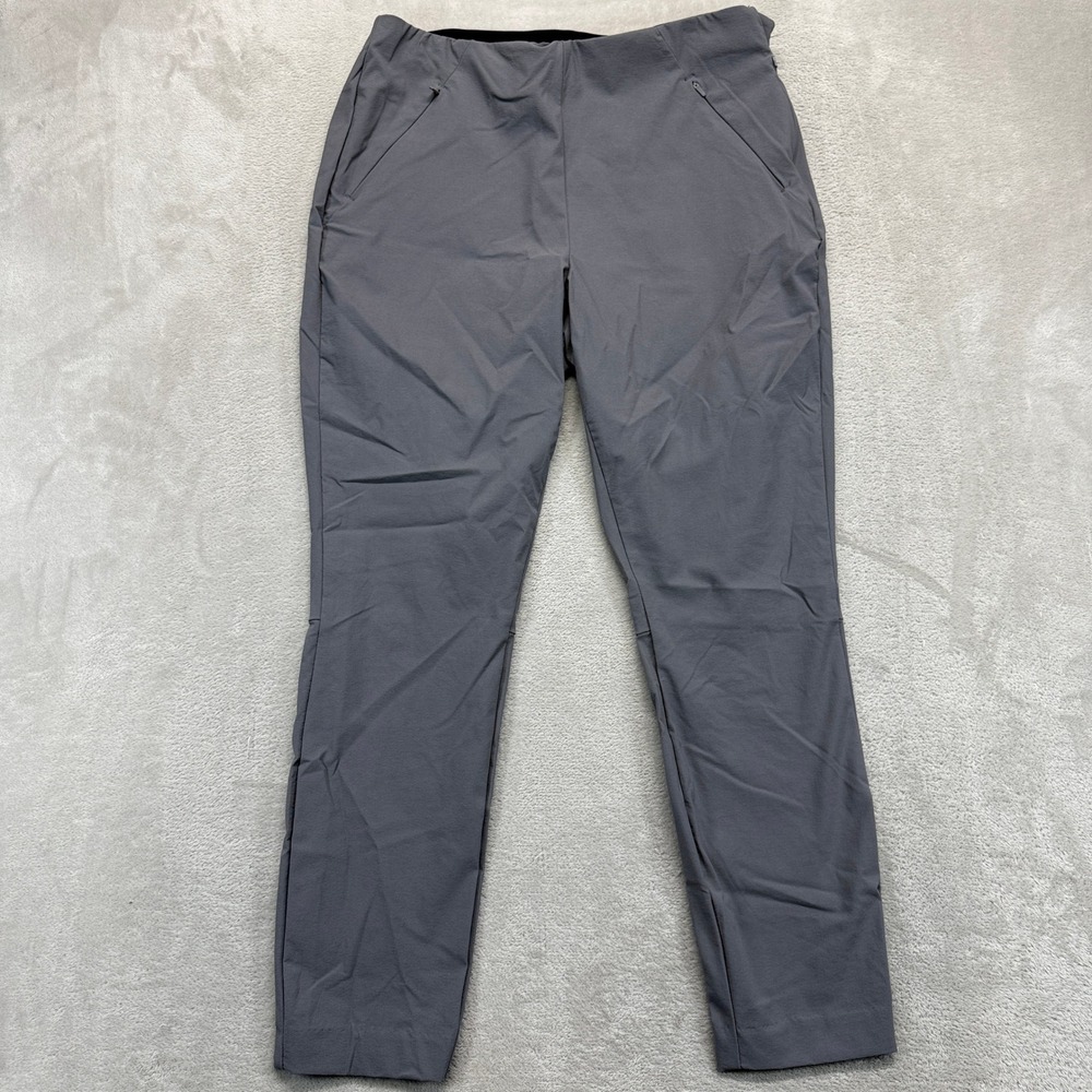 Duluth Trading Co Pants Women's 12 Gray Slim Leg Pull On Stretch Hiking Trousers